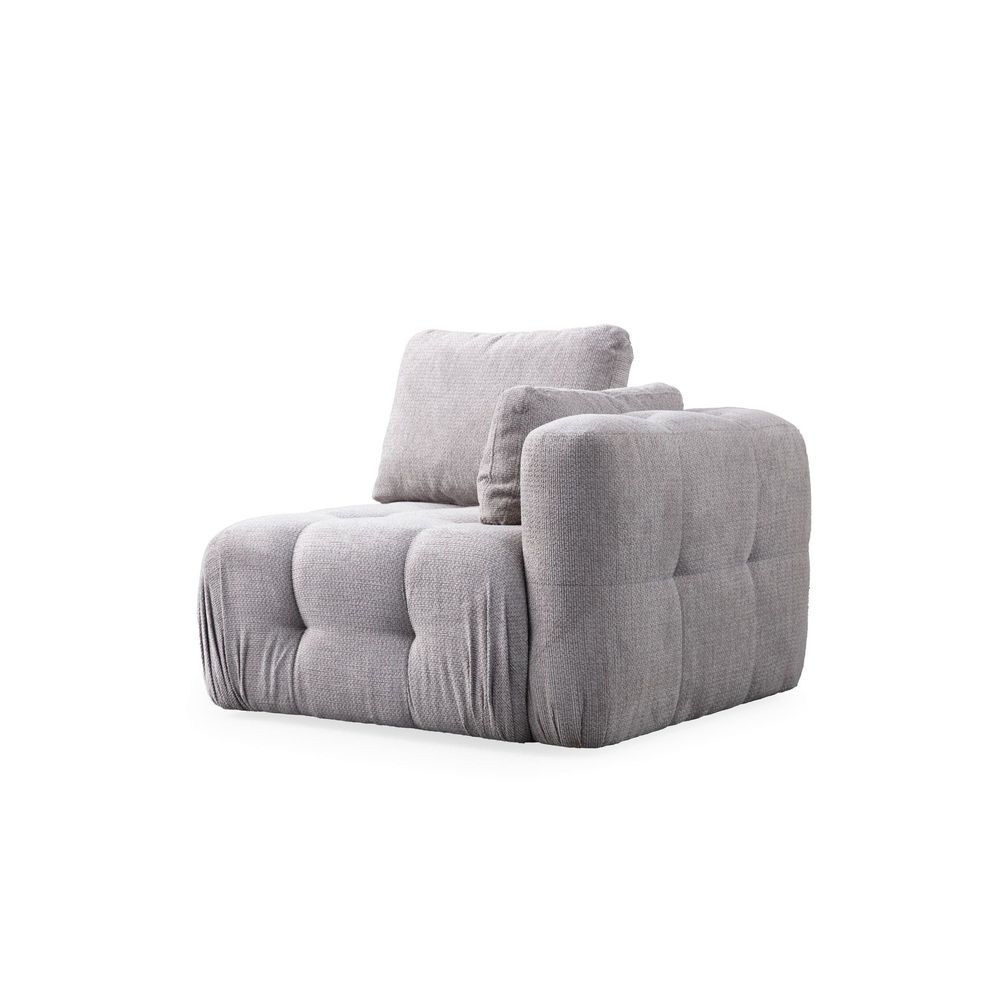 Amaris Dvosjed s Poufom - Svijetlo Siva Ugaona Sofa slika 5