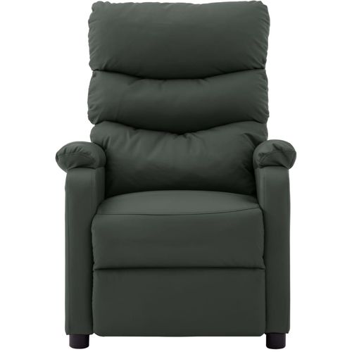 Električna masažna fotelja od umjetne kože siva slika 2