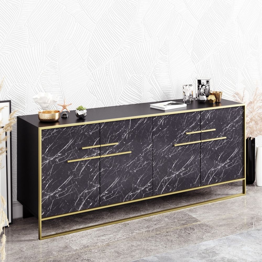 Polka - Black Gold Konzolni Stol slika 1