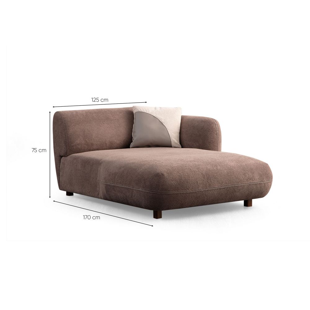 Ugaona sofa Pavia Corner 7 (L1,5+Cx+O1+O1+Chlr) - boje: krem smeđa slika 16