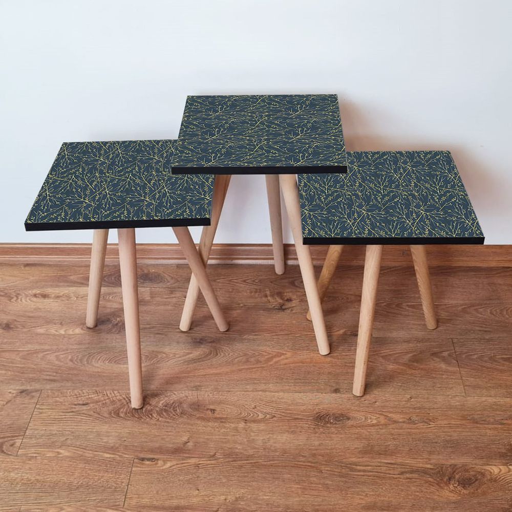 Nesting Table 3Shp236 - Sivi i Zlatni (3 Komada) slika 1