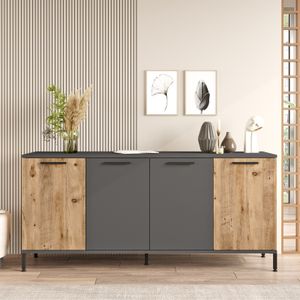 Rl4-Aa Atlantic Pine Anthracite Konsole