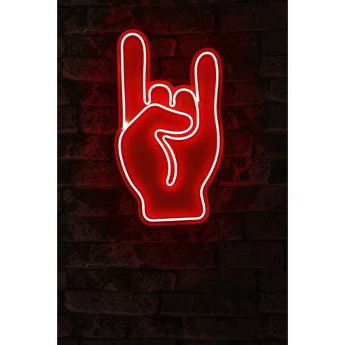 Wallity Ukrasna plastična LED rasvjeta, Rock N Roll Sign - Red slika 2