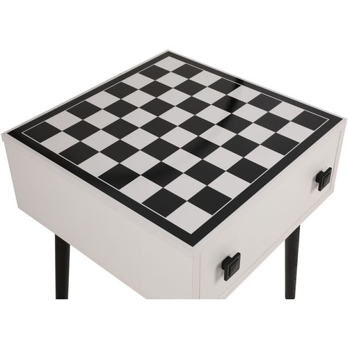 Woody Fashion Šahovski stol, Bijela boja Crno, Chesso - Black, White slika 9