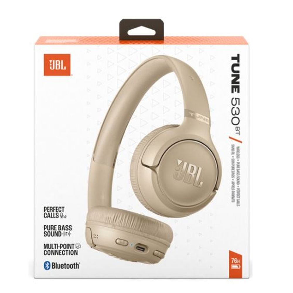 JBL slušalice Tune 530BT, Naglavne, Bluetooth, Beige slika 2