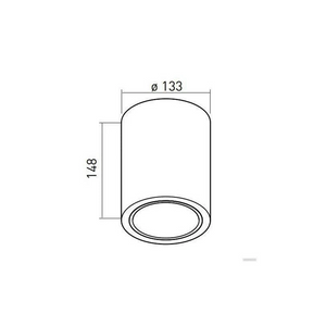 Stropna lampa GTV DRAGO 1xE27 230V IP20, crna