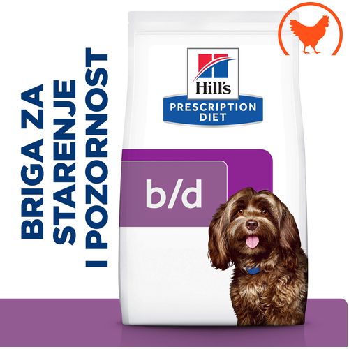 Hill's Prescription Diet b/d Ageing and Alertness Care Hrana za Pse s Piletinom, 3 kg slika 1