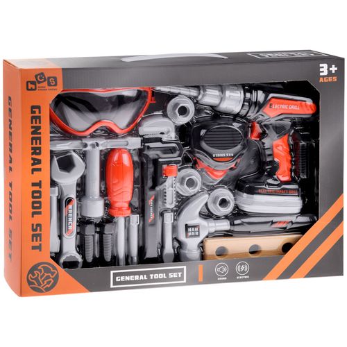 Veliki set alata DIY sivo-narančasti slika 8