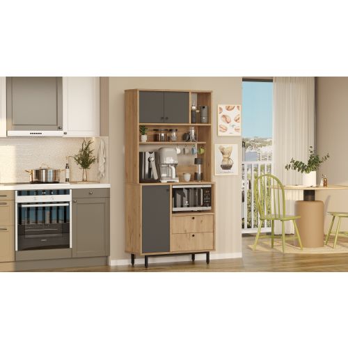 RE4-SA OakAnthracite Multi Purpose Cabinet slika 3