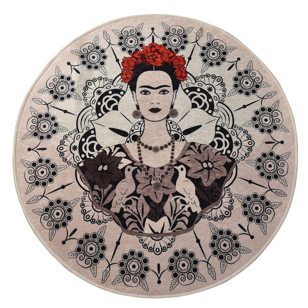 Okrugli Kupatilski Tepih Frida (100) - Višebojni slika 2