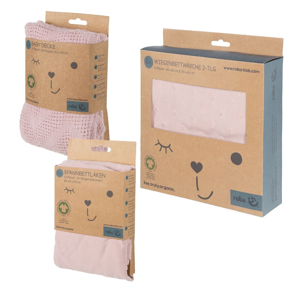 Roba Kids Set posteljinom sa dekicom Lil Planet, Rozi slika 4