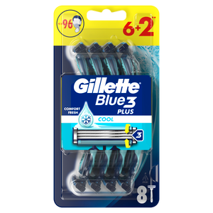 Gillette jednokratni brijači Blue 3 Plus Cool 6+2 kom