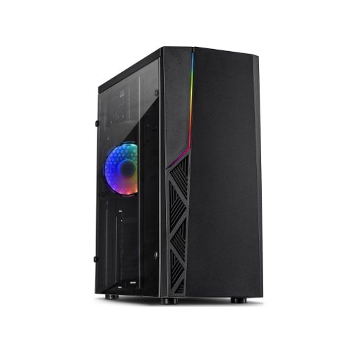 Kućište INTER-TECH B-02 Midi ATX RGB Gaming bez napajanja crna slika 1