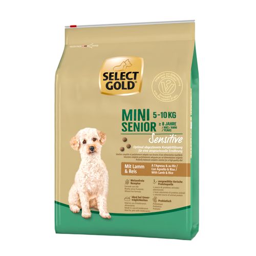 Select Gold Sensitive Mini Senior jagnjetina i pirinač 4 kg slika 1