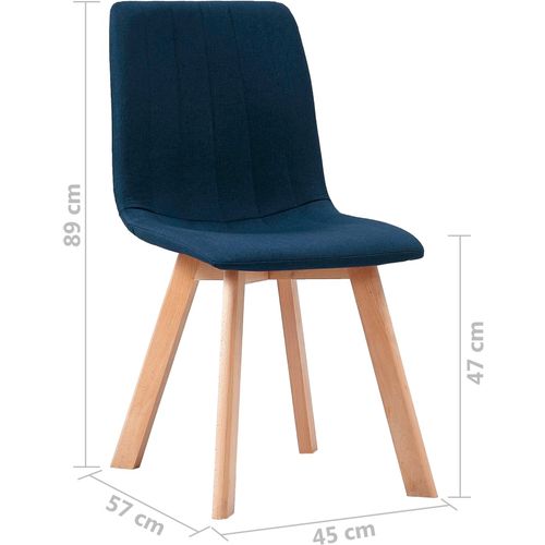 Blagovaonske stolice od tkanine 4 kom plave slika 14