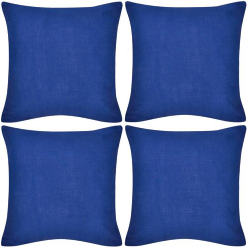 130921 4 Blue Cushion Covers Cotton 80 x 80 cm slika 11