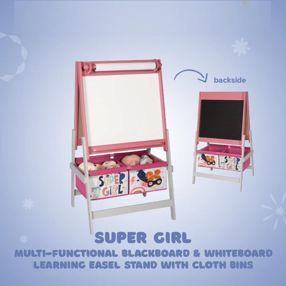 Kinder Home Drvena dvostrana tabla Super Girl slika 7
