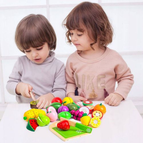 Eco Toys Set Od 20 Delova Drveno Voće slika 3