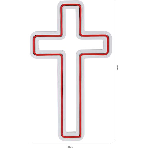 Wallity Ukrasna plastična LED rasvjeta, Cross Sign - Red slika 7