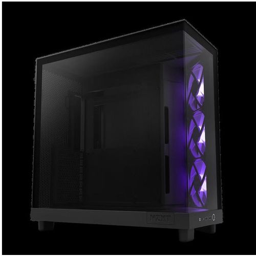 NZXT CASE H6 FLOW BLACK RGB mini-ITX, Micro-ATX, ATX, Mid-tower, 3x  RGB fan slika 2