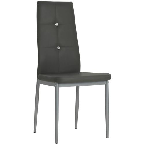Blagovaonske stolice od umjetne kože 4 kom sive slika 32