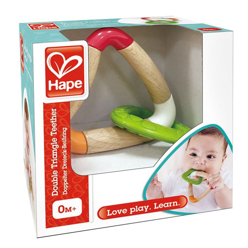 Hape Glodalica Double Triangle Teether E0018A  slika 3