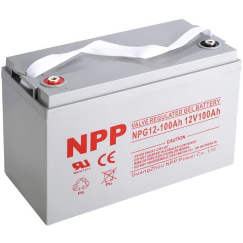 NPP NPG12V-100Ah, GEL BATTERY, C20=100AH, T16, 330x171x214x220, 27,3KG, Light grey slika 2