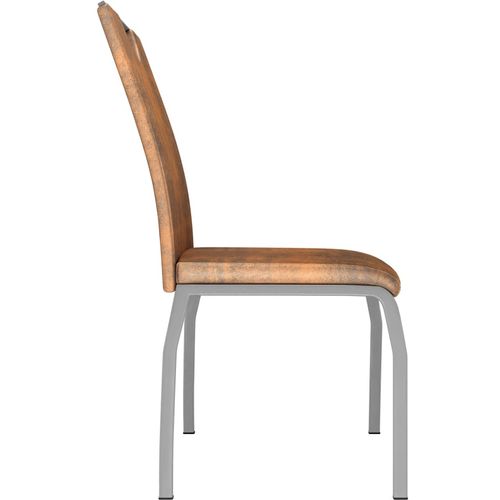 Blagovaonske stolice od umjetne kože 4 kom brušene smeđe slika 12