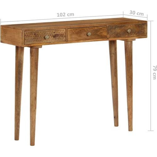 Konzolni stol od masivnog drva manga 102 x 30 x 79 cm slika 24