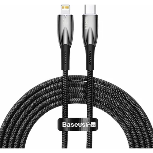 BASEUS kabel Type C za Apple Lightning 8-pin Power Delivery 20W Glimmer Series CADH000101 2m crna slika 1