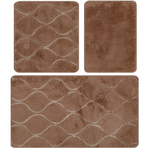 Infinity - Caramel Caramel Acrylic Bathmat Set (3 Pieces) slika 4