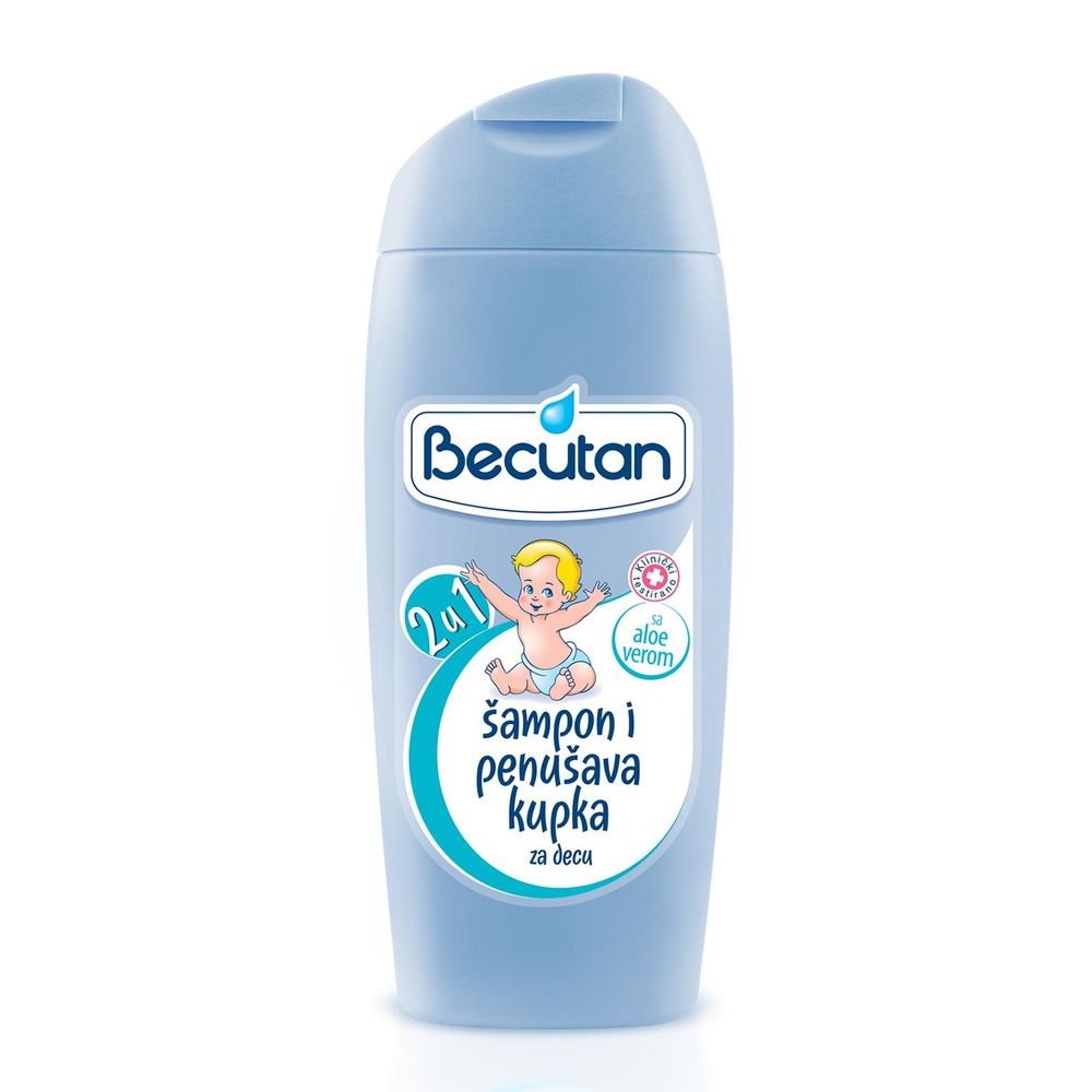 BECUTAN ŠAMPON I KUPKA 200ML - 2u1 Njega za Dječiju Kožu i Kosu slika 1