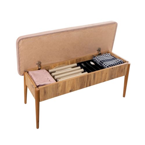 Woody Fashion Klupa, Atlantski bor Kamen, Vina Bench - Atlantic Pine, Stone slika 5