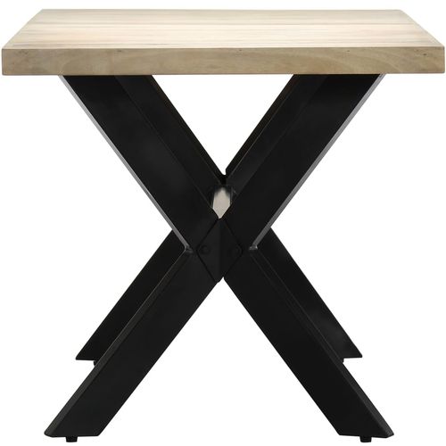 Blagovaonski stol bijeli 160x80x75 cm od masivnog drva manga slika 11