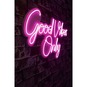 Wallity Good Vibes Only 2 - Pink Pink Decorative Plastic Led Lighting