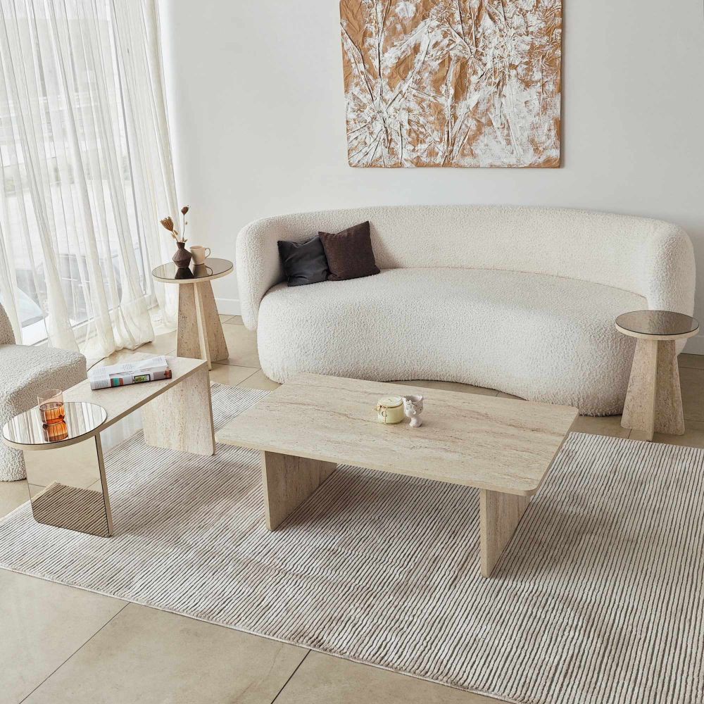 Nesting stolovi Luna, boje: Travertin, Bronza (4 komada) slika 7
