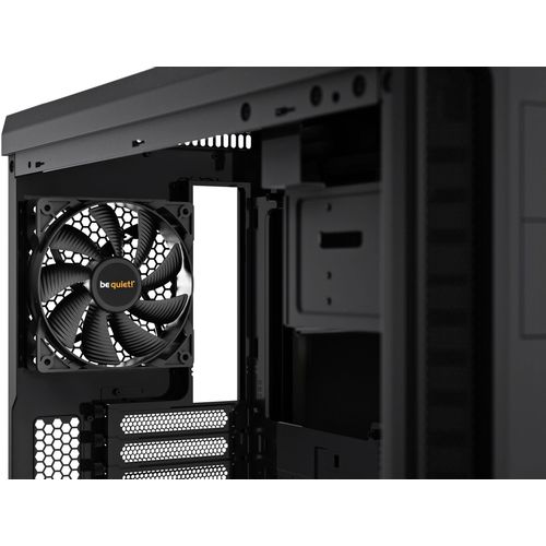 be quiet! BG021 PURE BASE 600 Black, MB compatibility: ATX, M-ATX, Mini-ITX, Two pre-installed Pure Wings 2 fans, Water cooling optimized with adjustable top cover vent (up to 360mm) slika 5