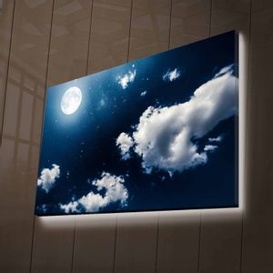 NASA-019 Multicolor Decorative Led Lighted Canvas Painting