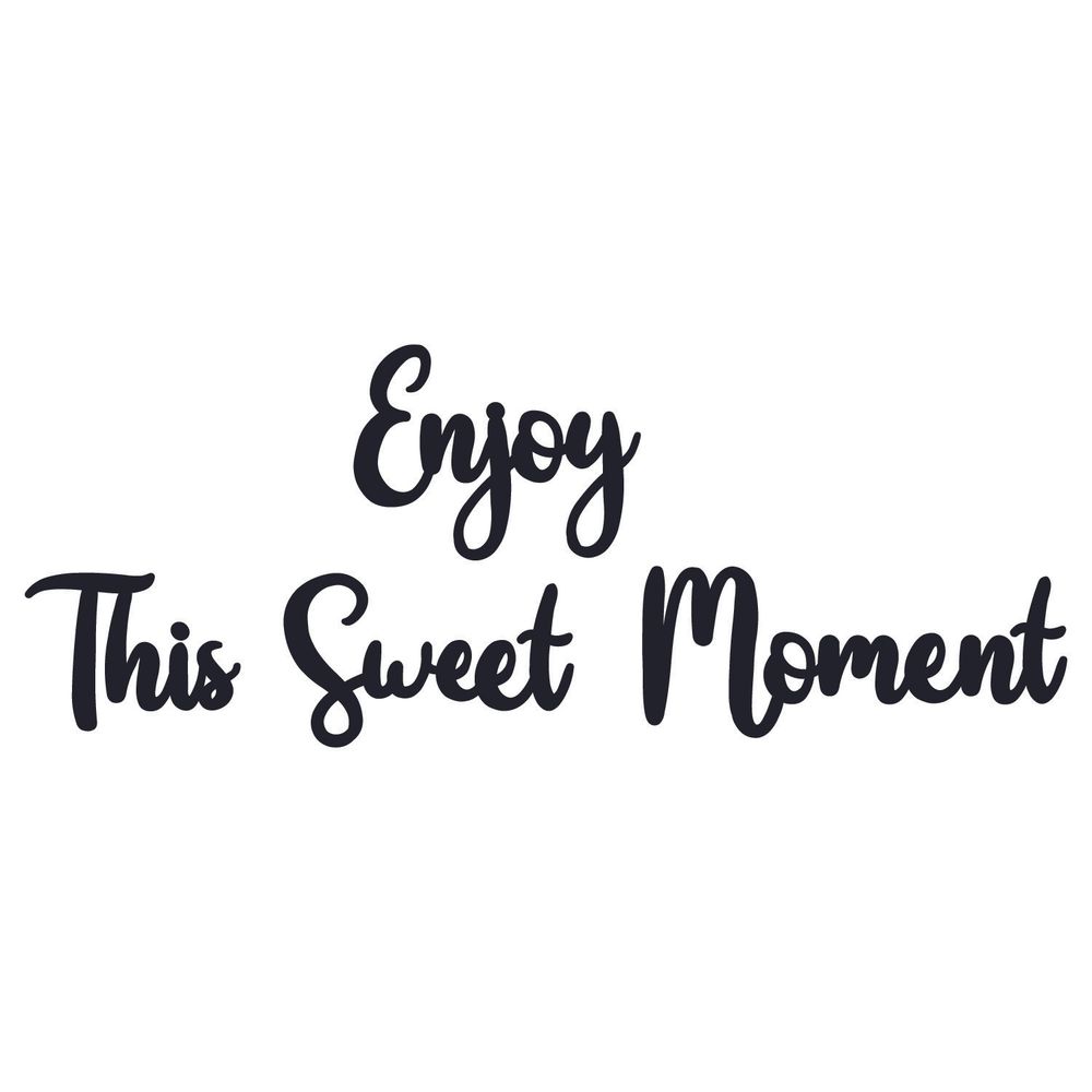 Ukrasni Drveni Zidni Dodatak 'Enjoy This Sweet Moment' u Crnoj Boji slika 2