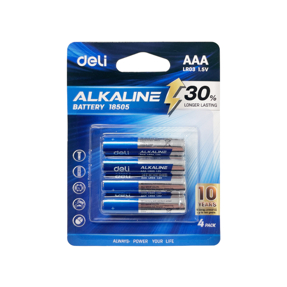 Deli alkalne baterije E18505 1/4 AAA slika 1
