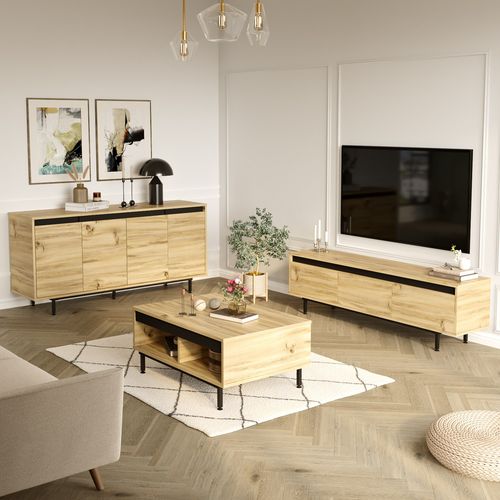 Hanah Home LV34-KL Oak
Black Living Room Furniture Set slika 1