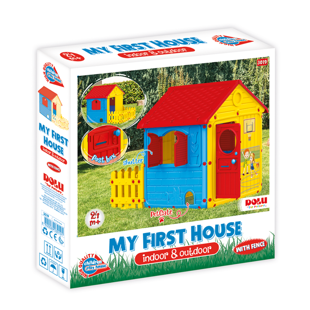 Dolu Kućica za djecu sa ogradom My First House 3019 - 132x104x104 cm slika 3