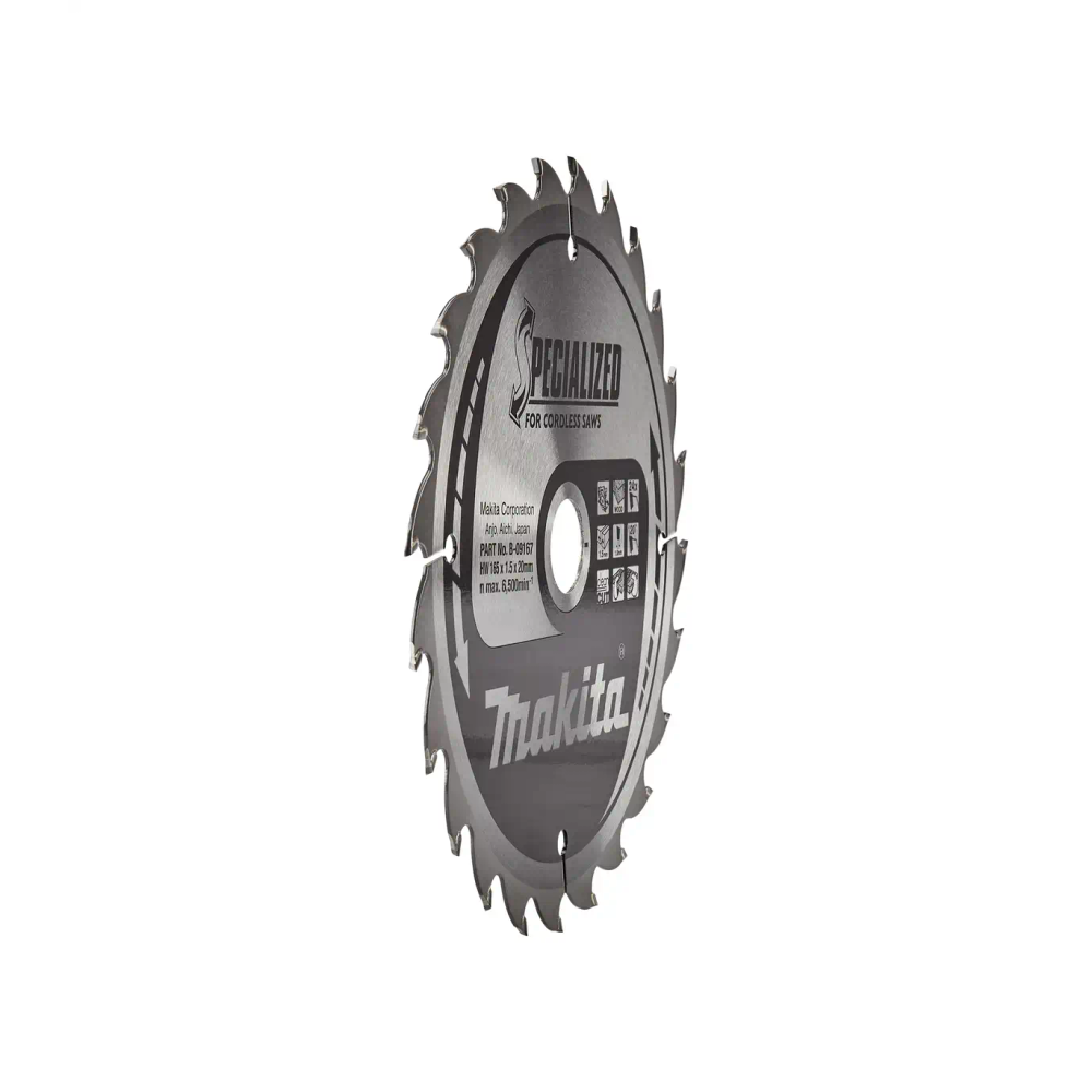 Makita - List / ploča za aku pilu Specialized 165x20 24Z (drvo) B-32904 slika 2