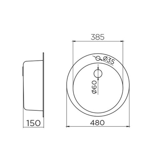 Metalac inox usadni sudoper Venera E480 sifon ø60 slika 2