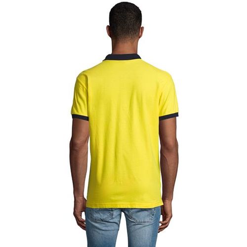 PRINCE muška polo majica sa kratkim rukavima - Limun žuta/teget, XL  slika 4