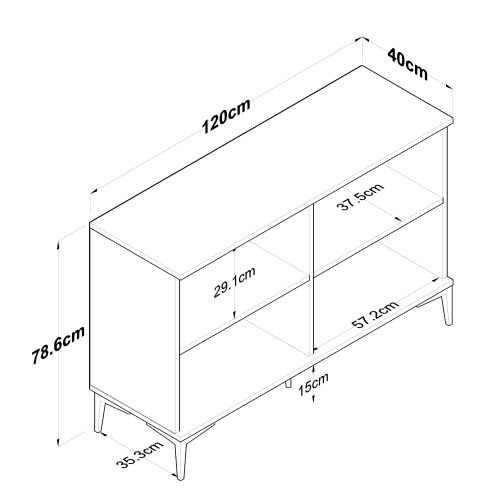 JE162 - 3268 WhiteWalnut Multi Purpose Cabinet slika 14