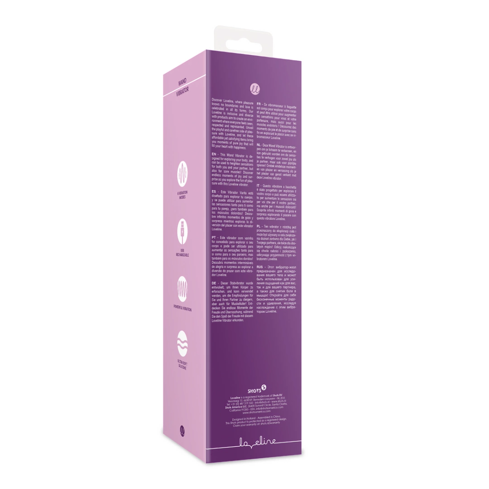 Loveline by Shots Wand Vibrator - Purpleberry slika 3