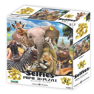 Puzzle 3D - selfie - Afrika 63 kom 31x23cm