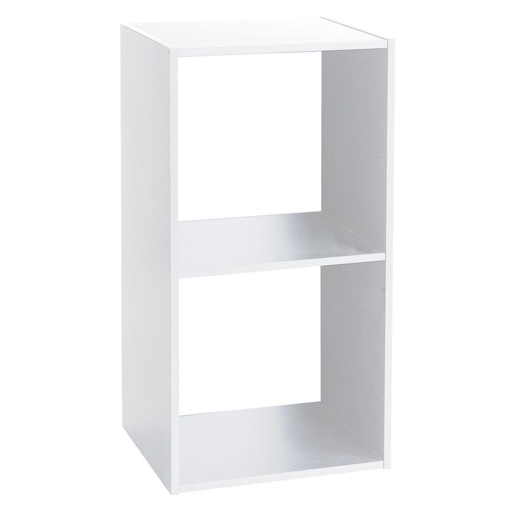 FIVE polica 2 otvora 34.5x32x67.6cm furnir bijela slika 1
