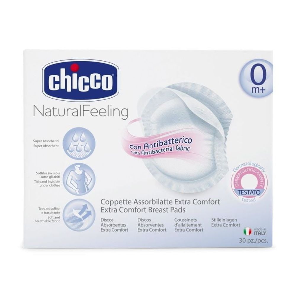 Chicco NaturalFeeling Antibakterijske blaznice za grudi 30kom slika 1